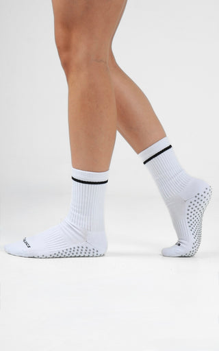 Calcetas blancas antiderrapantes unisex