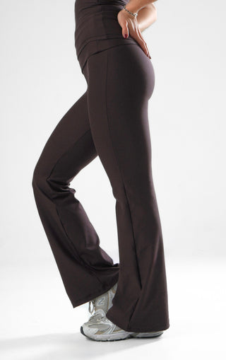 Flow Flare leggings- Dark chocolate