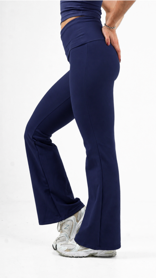 Flow Flare leggings-Navy