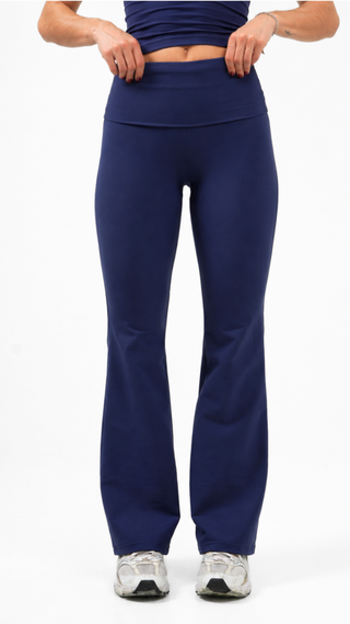 Flow Flare leggings-Navy