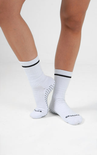 Calcetas blancas antiderrapantes unisex
