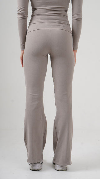 Flow Flare leggings-Honey oat