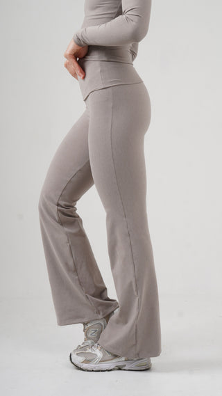 Flow Flare leggings-Honey oat