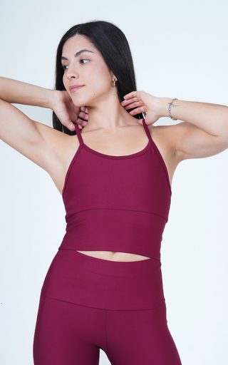 The essential tank top-Merlot