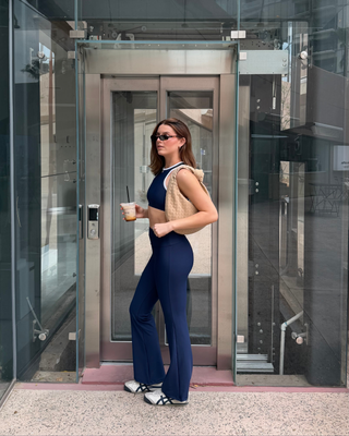 Flow Flare leggings-Navy