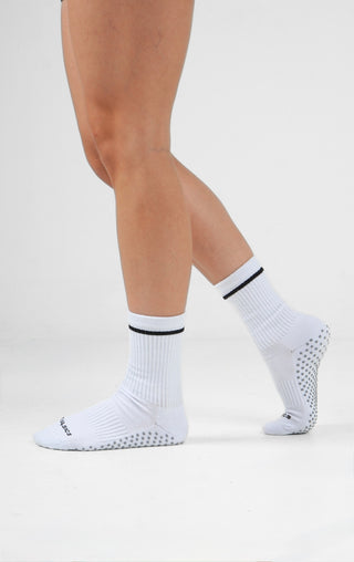 Calcetas blancas antiderrapantes unisex