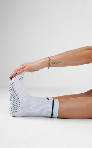 Calcetas blancas antiderrapantes unisex