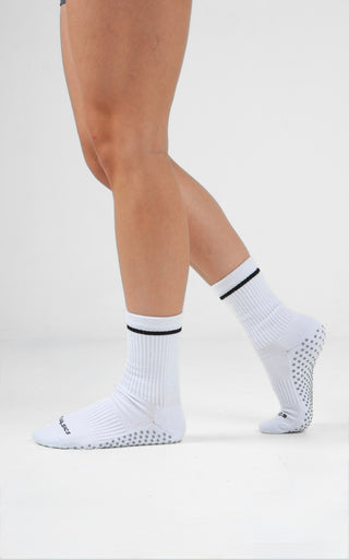 Calcetas blancas antiderrapantes unisex