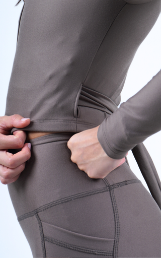 Ballet wrap top- Truffle