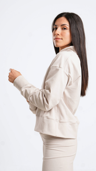The Off Duty Sweatshirt- Light Chai