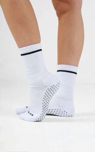 Calcetas blancas antiderrapantes unisex