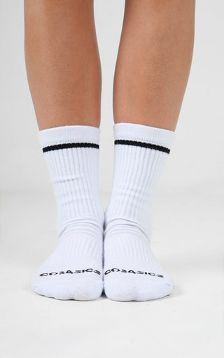 Calcetas blancas antiderrapantes unisex