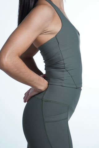 Long That girl tank-  Olive