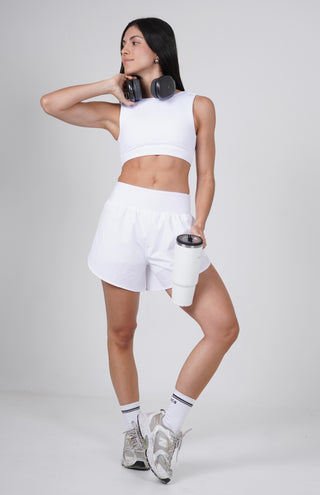 Running shorts- White